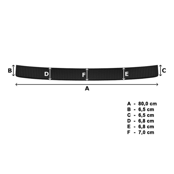 Čierny kryt zadného nárazníka pre Toyota Camry Sedan (2018-....)