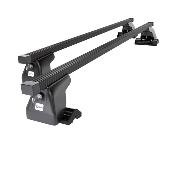 Základný nosič na strechu auta pre Citroen Spacetourer Van (2016-....) - čierny priečny nosič - montážne body - Oceľ