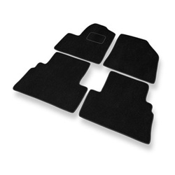 Velúrové koberčeky pre Ford Transit Connect Van (2003-2014) 5-miestny - čierna