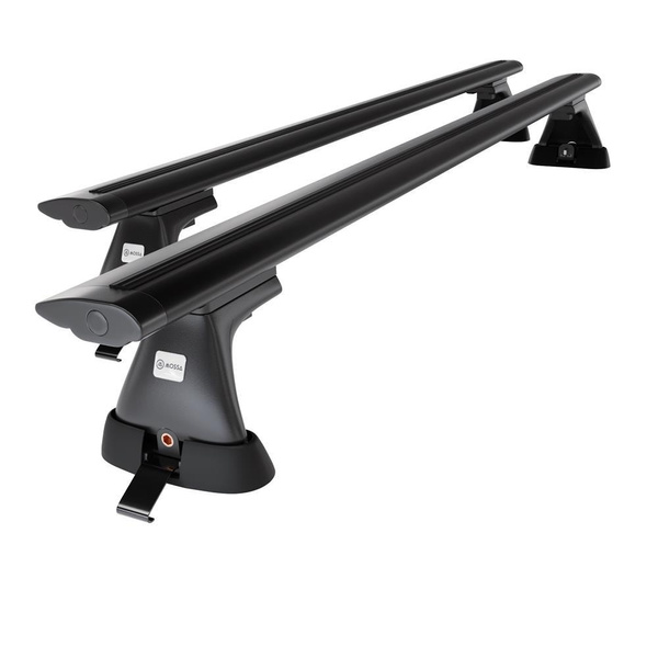 Základný nosič na strechu auta pre Citroen Berlingo mk I Van (2003-2010) - čierny priečny nosič - montážne body - Hliník