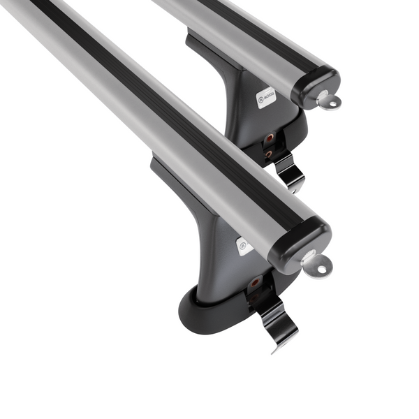 Základný nosič na strechu auta pre Skoda Rapid Hatchback (2013-2019) - strieborný priečny nosič - bez montážnych prvkov - Hliník