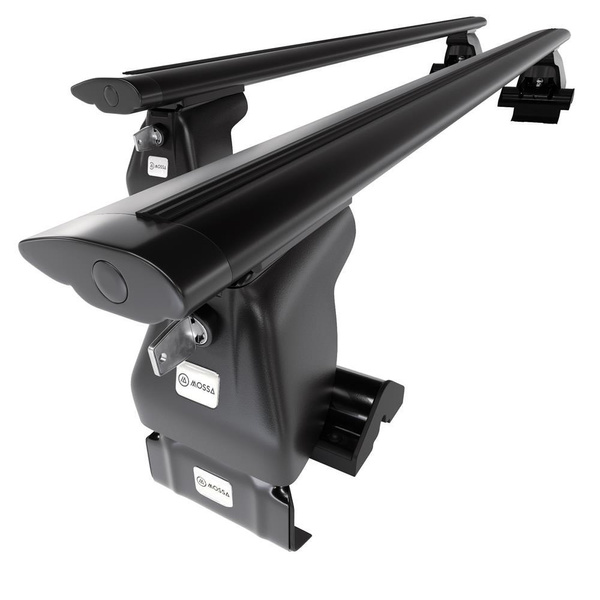 Základný nosič na strechu auta pre Audi A8 D3 Limuzína (2003-2010) - čierny priečny nosič - bez montážnych prvkov - Hliník