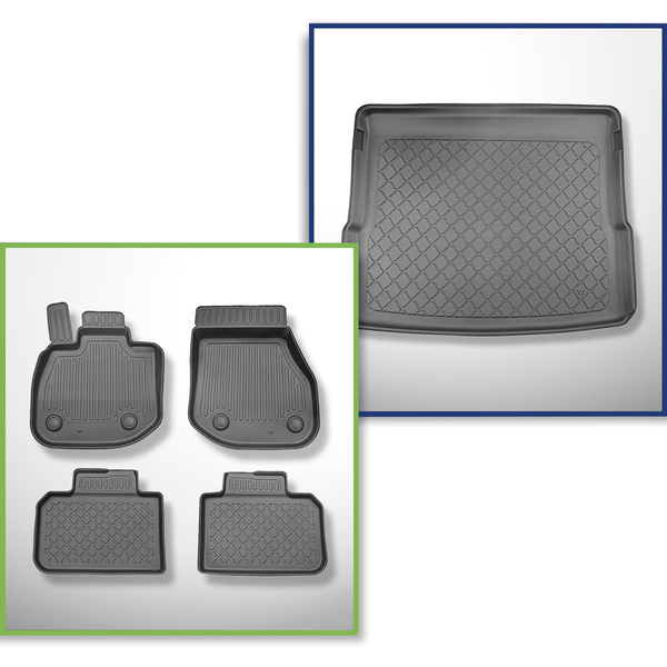 Súprava rohož do batožinového priestoru a autokoberčeky TPE na mieru do: BMW iX1 U11 SUV (11.2022-....)