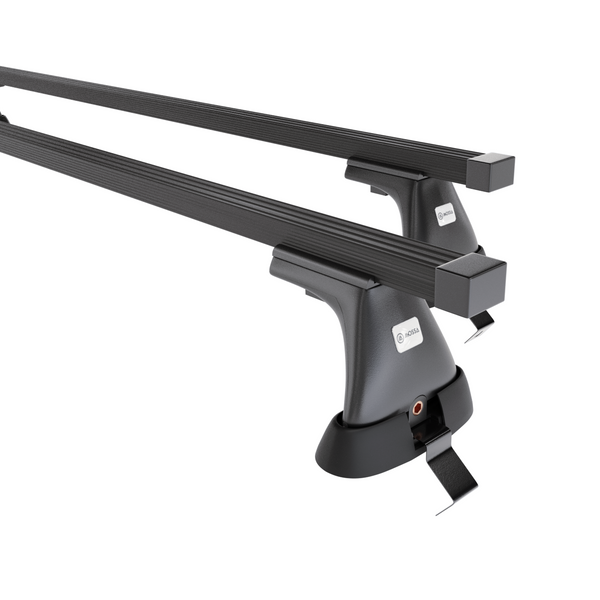 Základný nosič na strechu auta pre Skoda Fabia mk III Hatchback (2015-2021) - čierny priečny nosič - bez montážnych prvkov - Oceľ