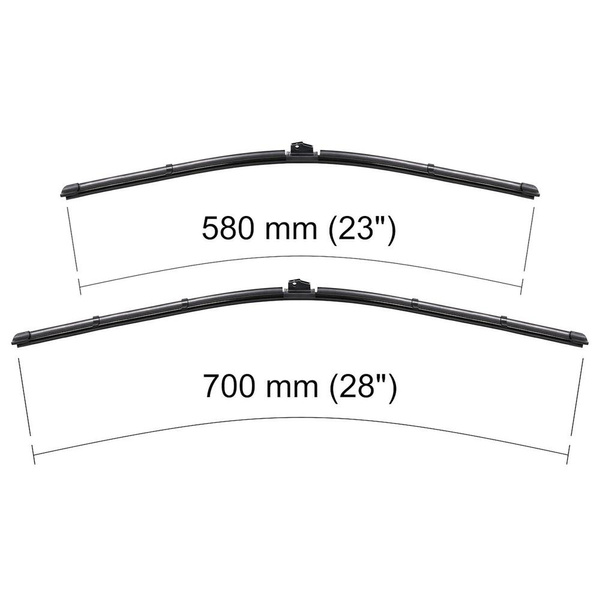 Automobilové stierače na predné sklo pre Citroen C4 I Hatchback, Sedan (11.2004-09.2010) opačná montáž adaptéra (na strane spolujazdca) - ploché lišty