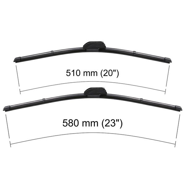 Automobilové stierače na predné sklo pre BMW Seria 3 E46 Compact, Kupé, Kabriolet, Sedan, Touring (04.1998-2005) - ploché lišty