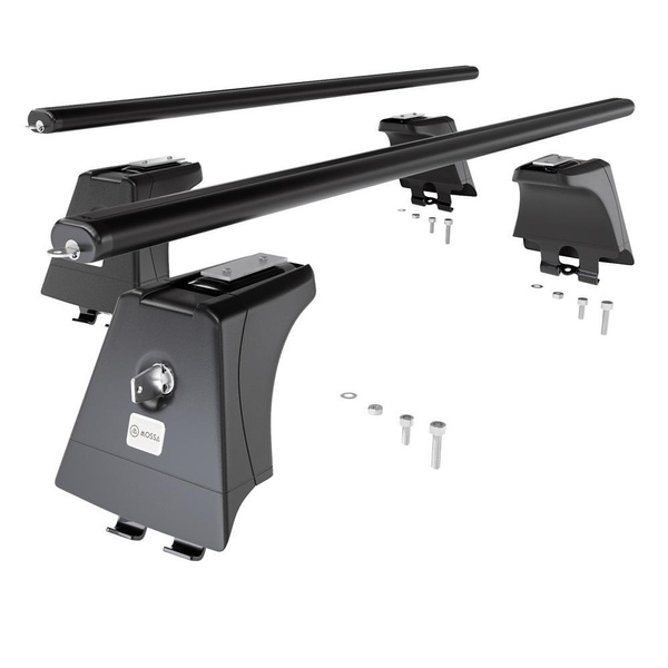 Základný nosič na strechu auta pre Ford C-Max mk I MPV (2003-2010) - čierny priečny nosič - montážne body - Hliník