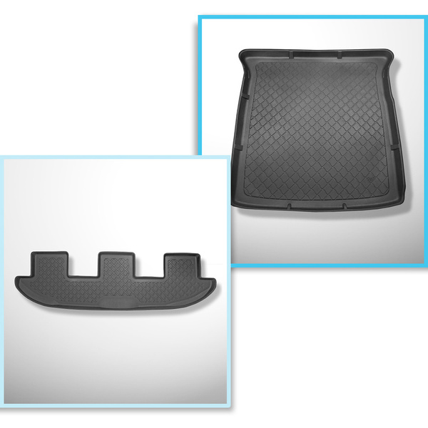 Súprava rohož do batožinového priestoru a autokoberčeky TPE na mieru do: Seat Alhambra II Van (09.2010-2020)