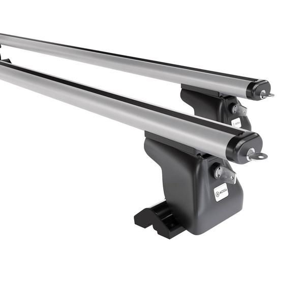 Základný nosič na strechu auta pre Hyundai Terracan SUV (2001-2007) - strieborný priečny nosič - T-profil - Hliník