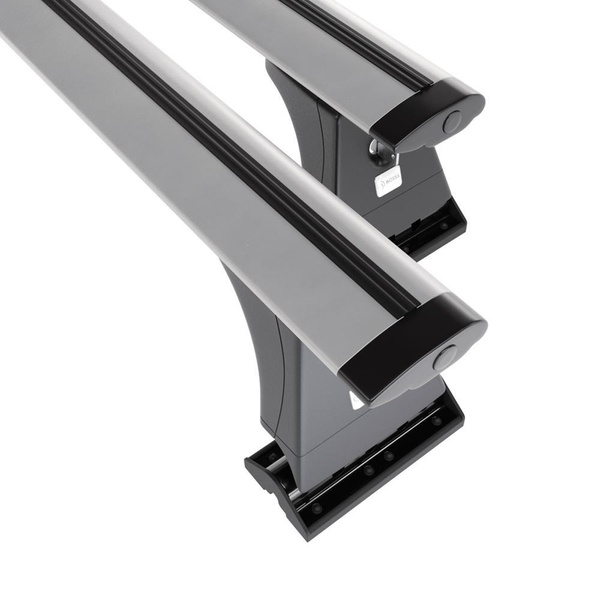 Základný nosič na strechu auta pre Volkswagen Multivan T7 Van (2022-....) - strieborný priečny nosič - montážne body - Hliník