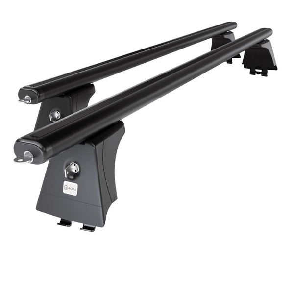 Základný nosič na strechu auta pre Ford C-Max mk I MPV (2003-2010) - čierny priečny nosič - montážne body - Hliník