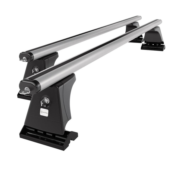 Základný nosič na strechu auta pre Citroen C6 Sedan (2005-2012) - strieborný priečny nosič - montážne body - Hliník