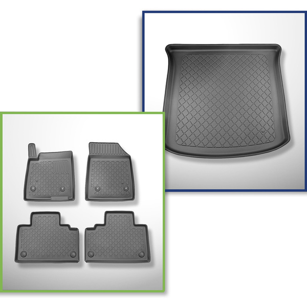 Súprava rohož do batožinového priestoru a autokoberčeky TPE na mieru do: Maxus Mifa 6 SUV (2023-....) - 5 miest