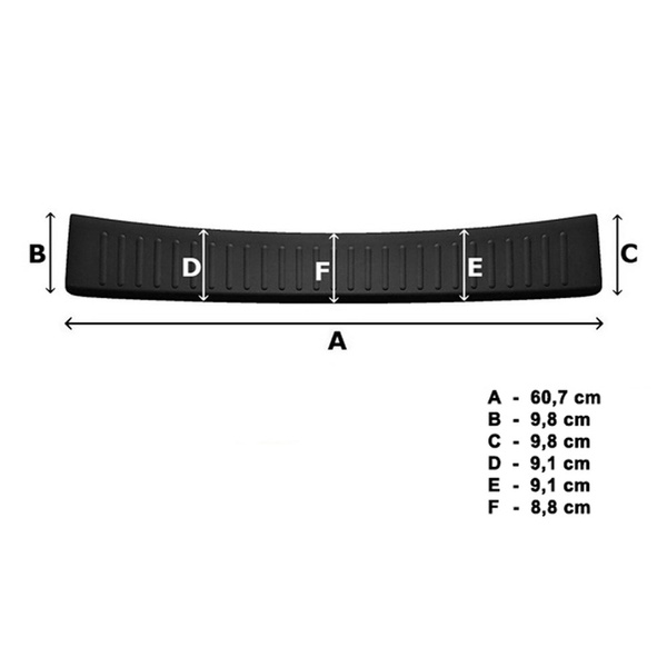 Čierny kryt zadného nárazníka pre Toyota Aygo X Crossover (2022-....)
