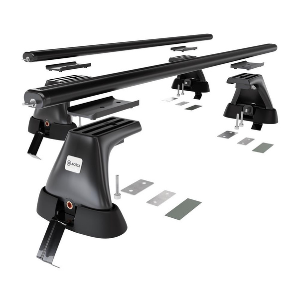 Základný nosič na strechu auta pre Alfa Romeo 166 Sedan (2004-2007) - čierny priečny nosič - bez montážnych prvkov - Hliník