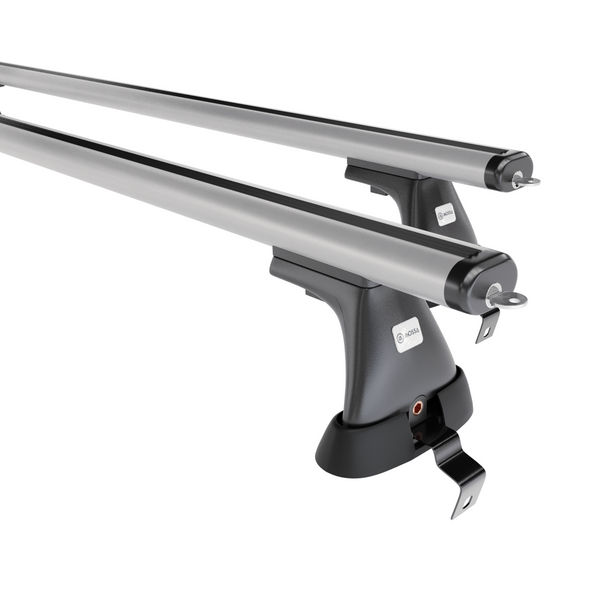 Základný nosič na strechu auta pre Volvo V50 Kombi (2004-2012) - strieborný priečny nosič - bez montážnych prvkov - Hliník