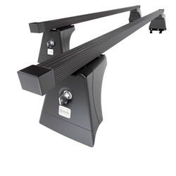 Základný nosič na strechu auta pre Opel Vectra C Hatchback (2002-2008) - čierny priečny nosič - montážne body - Oceľ