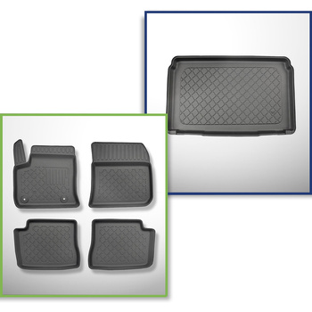 Súprava rohož do batožinového priestoru a autokoberčeky TPE na mieru do: Opel Co