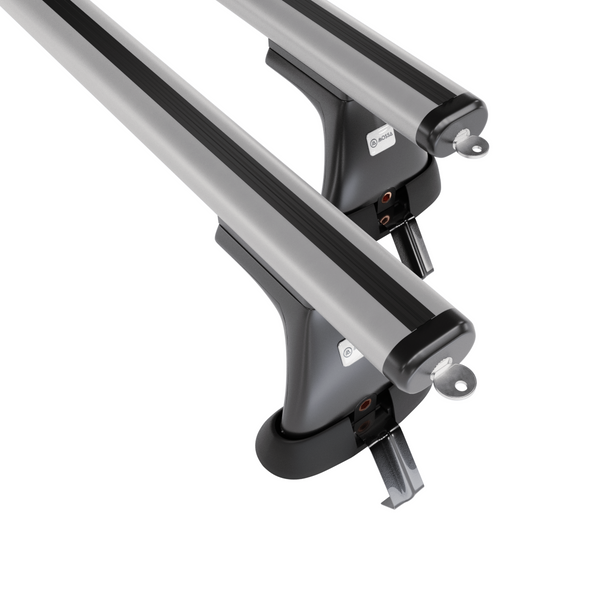 Základný nosič na strechu auta pre Alfa Romeo 166 Sedan (2004-2007) - strieborný priečny nosič - bez montážnych prvkov - Hliník