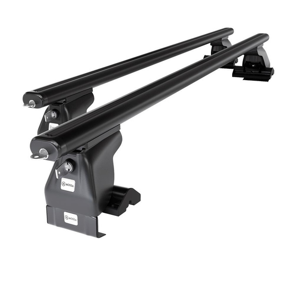 Základný nosič na strechu auta pre Audi A4 B6 Limuzína (2005-2007) - čierny priečny nosič - bez montážnych prvkov - Hliník