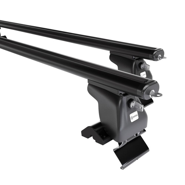 Základný nosič na strechu auta pre Nissan Almera mk II Sedan (2000-2006) - čierny priečny nosič - bez montážnych prvkov - Hliník