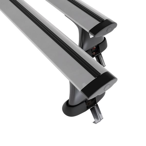 Základný nosič na strechu auta pre Alfa Romeo 166 Sedan (2004-2007) - strieborný priečny nosič - bez montážnych prvkov - Hliník