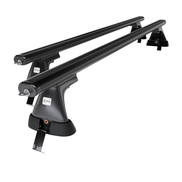 Základný nosič na strechu auta pre Alfa Romeo 166 Sedan (2004-2007) - čierny priečny nosič - bez montážnych prvkov - Hliník