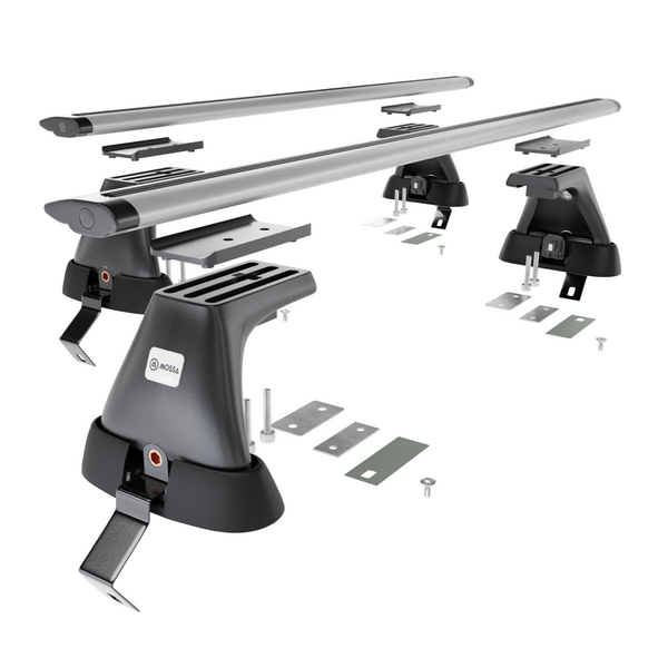 Základný nosič na strechu auta pre Skoda Fabia mk II Hatchback (2007-2014) - strieborný priečny nosič - bez montážnych prvkov - Hliník
