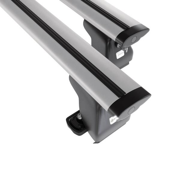 Základný nosič na strechu auta pre Renault Captur I SUV (2013-2019) - strieborný priečny nosič - bez montážnych prvkov - Hliník