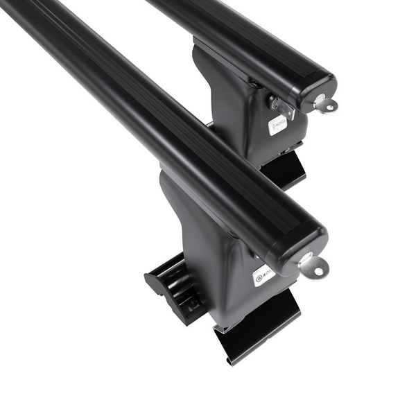 Základný nosič na strechu auta pre Nissan Almera mk II Hatchback (2000-2006) - čierny priečny nosič - bez montážnych prvkov - Hliník