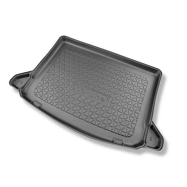 Súprava rohož do batožinového priestoru a autokoberčeky TPE PREMIUM na mieru do: Mercedes-Benz Trieda A W177 250e Plug-in Hybrid Hatchback (08.2019-....) - odnímateľné výklenky pri modeloch s bočnými sieťkami; tiež s hybridným pohonom