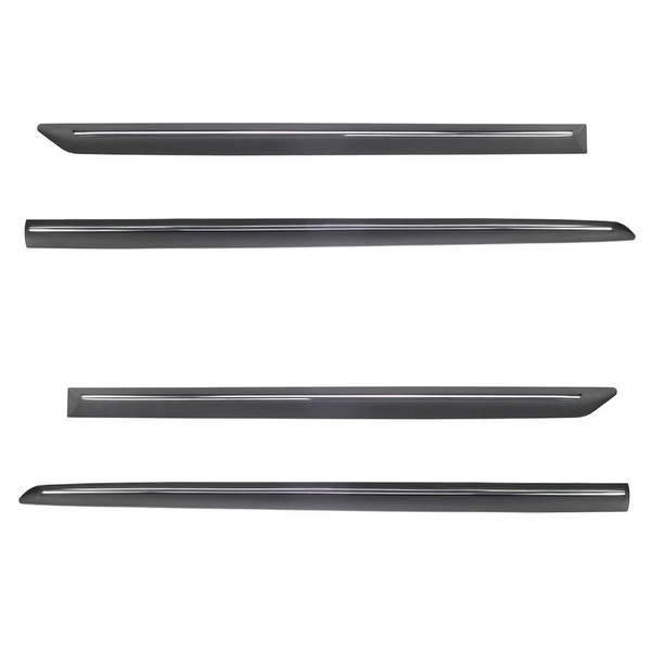 Čierne bočné lišty pre Mercedes-Benz Trieda E Sedan (2017-....) - (dĺžka líšt: 1070mm; 840mm)