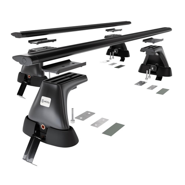 Základný nosič na strechu auta pre Nissan Note mk I MPV (2005-2013) - čierny priečny nosič - bez montážnych prvkov - Hliník