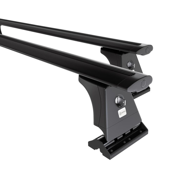 Základný nosič na strechu auta pre Mercedes-Benz EQC SUV (2020-2023) - čierny priečny nosič - montážne body - Hliník