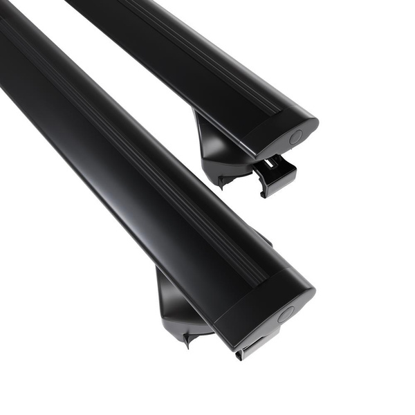 Základný nosič na strechu auta pre Citroen C4 Aircross SUV (2012-2017) - čierny priečny nosič - integrované zábradlia - Hliník