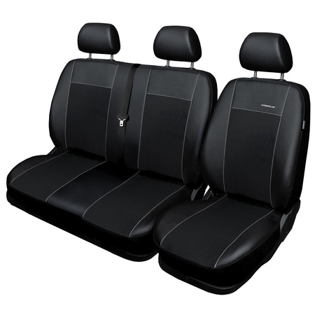 Poťahy šité na mieru pre Opel Vivaro II Van (2014-2019) 2+1 - poťahy do auta - autopoťahy - čierna