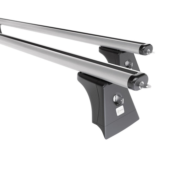 Základný nosič na strechu auta pre Suzuki Across SUV (2021-....) - strieborný priečny nosič - integrované zábradlia - Hliník