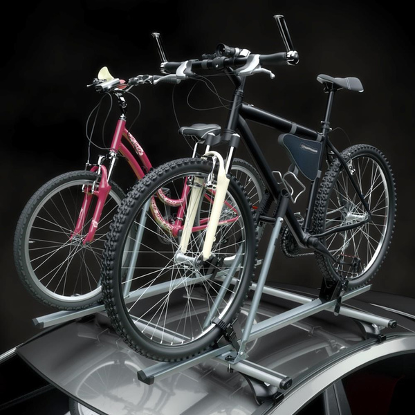 Nosič na bicykle na strechu auta, Hliníkový držiak bicyklov na strechu auta - 2xM-17