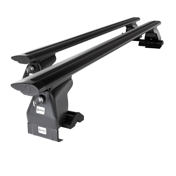 Základný nosič na strechu auta pre Toyota Avensis mk II Sedan (2003-2008) - čierny priečny nosič - bez montážnych prvkov - Hliník