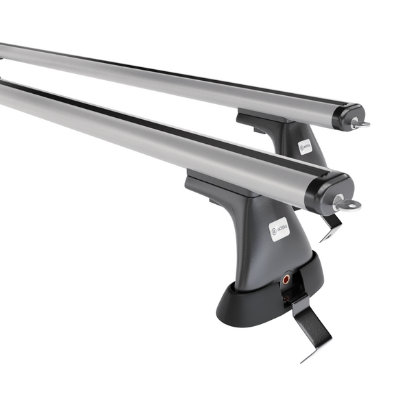 Základný nosič na strechu auta pre Skoda Fabia mk II Hatchback (2007-2014) - strieborný priečny nosič - bez montážnych prvkov - Hliník