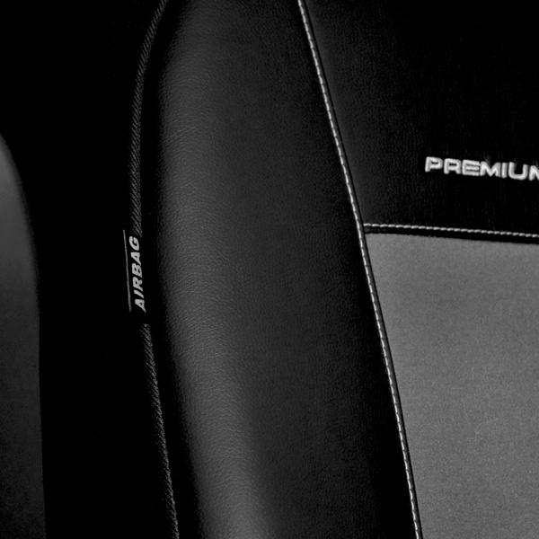 Poťahy šité na mieru pre Volkswagen up! Hatchback (2011-2022) druhá rada - plné lavicové sedadlo - poťahy do auta - autopoťahy - šedá