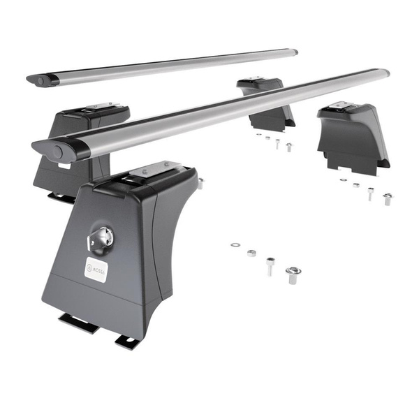 Základný nosič na strechu auta pre Toyota Avensis mk III Kombi (2009-2019) - strieborný priečny nosič - montážne body - Hliník