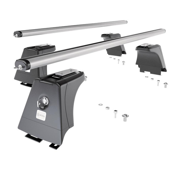 Základný nosič na strechu auta pre Toyota Avensis mk III Kombi (2009-2019) - strieborný priečny nosič - montážne body - Hliník