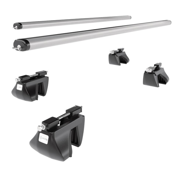 Základný nosič na strechu auta pre Ford Ranger Pick-Up (2011-2022) - strieborný priečny nosič - zábradlie - Hliník