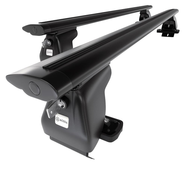 Základný nosič na strechu auta pre Renault Captur I SUV (2013-2019) - čierny priečny nosič - bez montážnych prvkov - Hliník