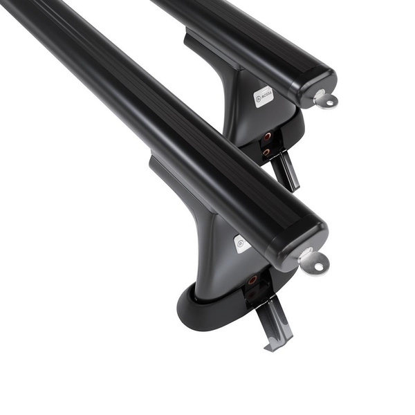 Základný nosič na strechu auta pre Alfa Romeo 166 Sedan (2004-2007) - čierny priečny nosič - bez montážnych prvkov - Hliník