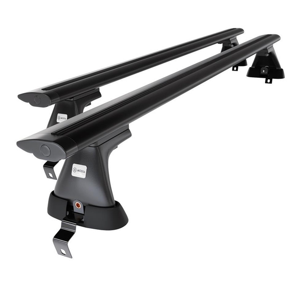 Základný nosič na strechu auta pre Volvo V50 Kombi (2004-2012) - čierny priečny nosič - bez montážnych prvkov - Hliník