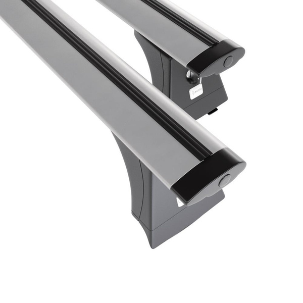 Základný nosič na strechu auta pre Toyota Avensis mk III Kombi (2009-2019) - strieborný priečny nosič - montážne body - Hliník