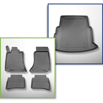 Súprava rohož do batožinového priestoru a autokoberčeky TPE na mieru do: Mercede