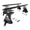 Základný nosič na strechu auta pre Alfa Romeo 166 Sedan (2004-2007) - čierny priečny nosič - bez montážnych prvkov - Hliník